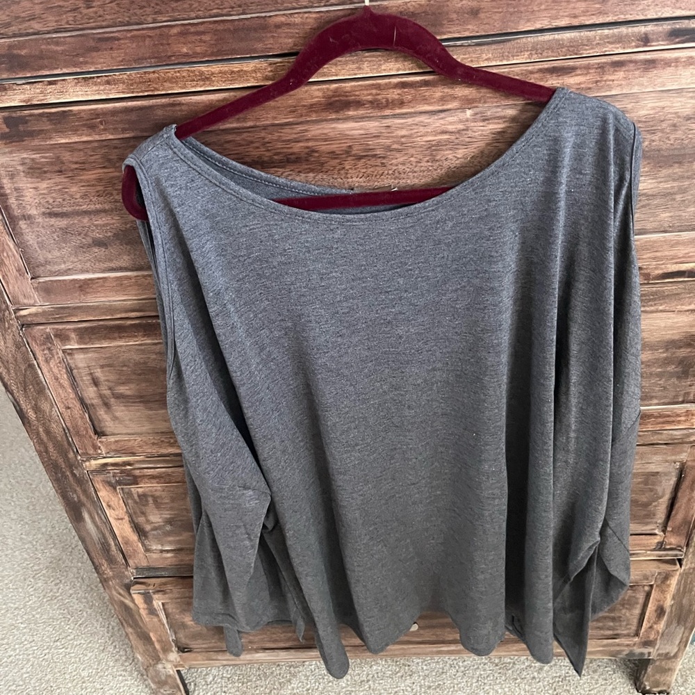 Cold shoulder open back blouse